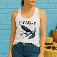 F-Caw-F Funny Black Bird Black Crow Women's Tank Top thumb 2