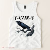 F-Caw-F Funny Black Bird Black Crow Tank Top thumb 2