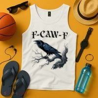 F-Caw-F Funny Black Bird Black Crow Tank Top thumb 4