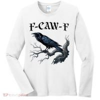 F-Caw-F Funny Black Bird Black Crow Women's Long Sleeve Shirt thumb 0