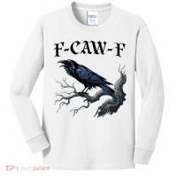 F-Caw-F Funny Black Bird Black Crow Kids Long Sleeve Shirt thumb 0