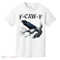F-Caw-F Funny Black Bird Black Crow Kids T-Shirt thumb 0
