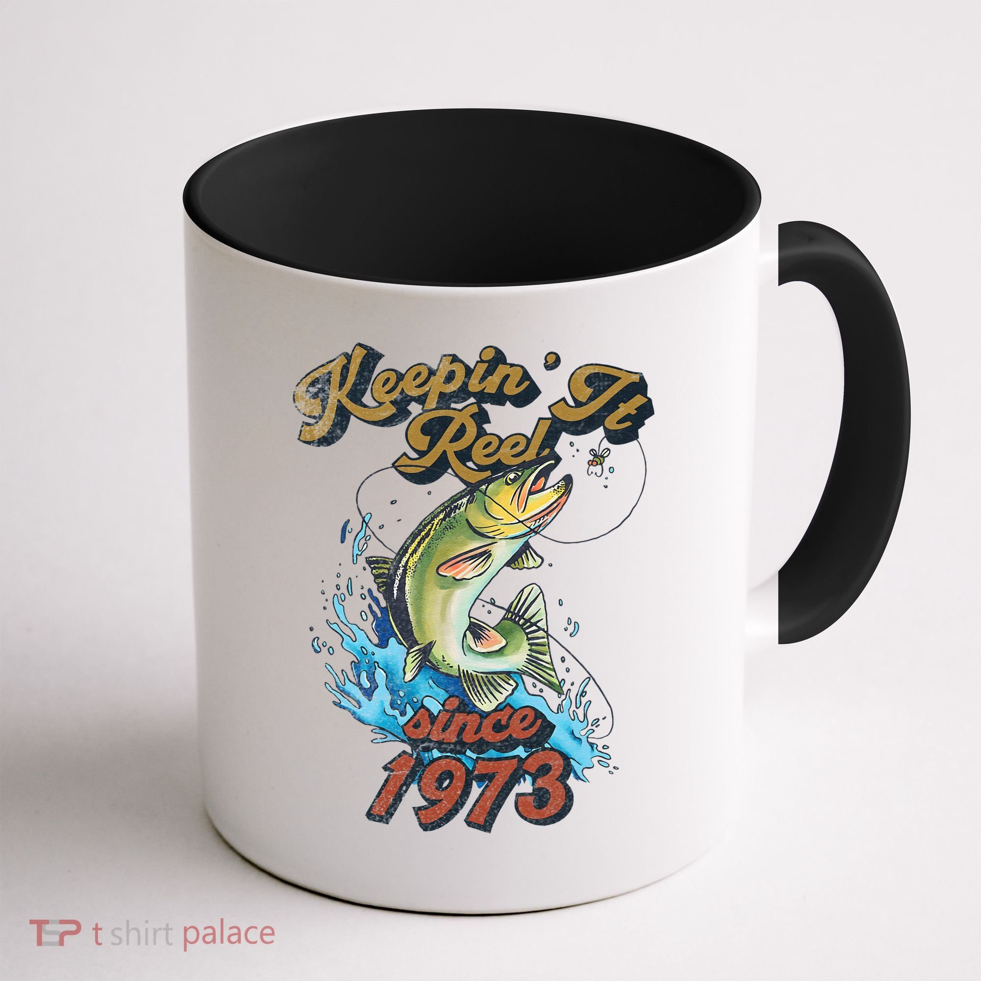 Funny Fishing Birthday Since 1973 Keepin It Reel Coffee Mug