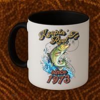 Funny Fishing Birthday Since 1973 Keepin It Reel Coffee Mug thumb 2