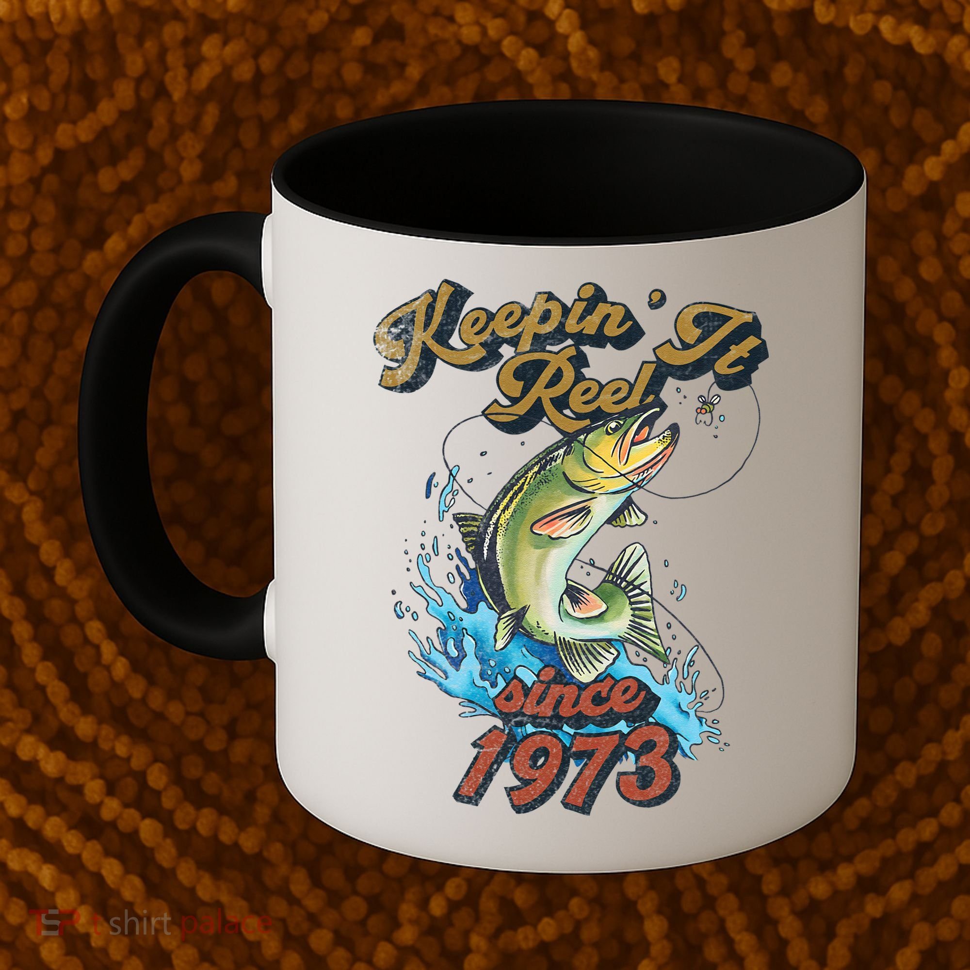 Funny Fishing Birthday Since 1973 Keepin It Reel Coffee Mug