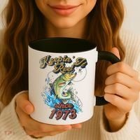 Funny Fishing Birthday Since 1973 Keepin It Reel Coffee Mug thumb 3