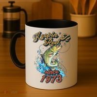 Funny Fishing Birthday Since 1973 Keepin It Reel Coffee Mug thumb 4
