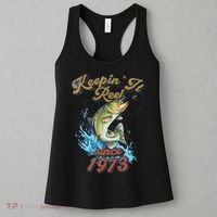 Funny Fishing Birthday Since 1973 Keepin It Reel Women's Tank Top thumb 3