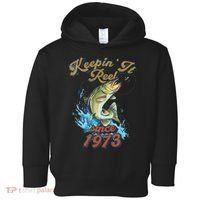 Funny Fishing Birthday Since 1973 Keepin It Reel Toddler Hoodie thumb 0