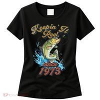Funny Fishing Birthday Since 1973 Keepin It Reel Women's T-Shirt thumb 0