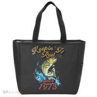Funny Fishing Birthday Since 1973 Keepin It Reel Tote Bag thumb 0