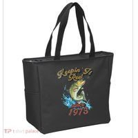 Funny Fishing Birthday Since 1973 Keepin It Reel Tote Bag thumb 2