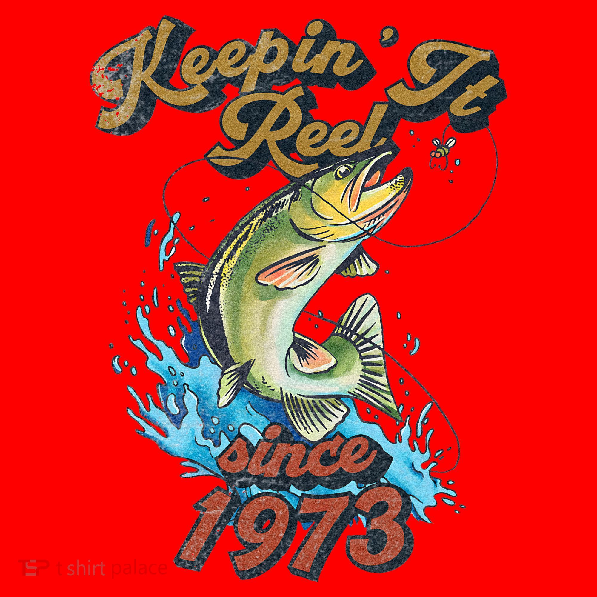 Funny Fishing Birthday Since 1973 Keepin It Reel Santa Hat