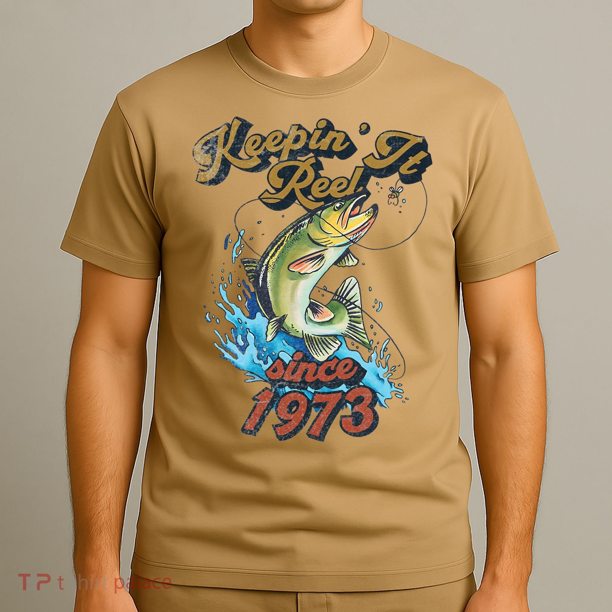 Funny Fishing Birthday Since 1973 Keepin It Reel T-Shirt