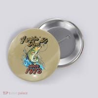 Funny Fishing Birthday Since 1973 Keepin It Reel Button thumb 0