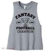 Fantasy Football Champion, Funny Fantasy Football, Funny FFL Women's Racerback Cropped Tank thumb 0