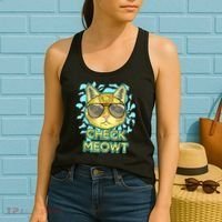 Funny Flirty Cat Pun Humor Cool Kitten Love Check Meowt Women's Tank Top thumb 2