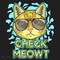 Funny Flirty Cat Pun Humor Cool Kitten Love Check Meowt Hat thumb 2
