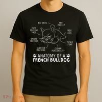 Funny Frenchie Clothes Gift Anatomy Of A French Bulldog T-Shirt thumb 3