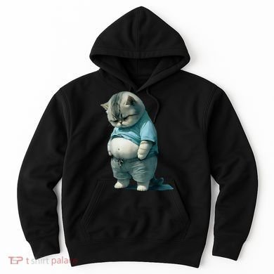Funny Fat Cat Art Design Fat Kitten Cat Lover Hoodie