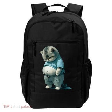Funny Fat Cat Art Design Fat Kitten Cat Lover Backpack