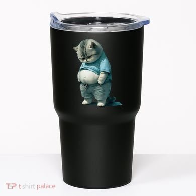 Funny Fat Cat Art Design Fat Kitten Cat Lover Tumbler
