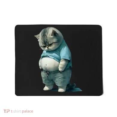 Funny Fat Cat Art Design Fat Kitten Cat Lover Mousepad