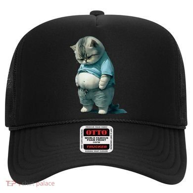 Funny Fat Cat Art Design Fat Kitten Cat Lover Hat