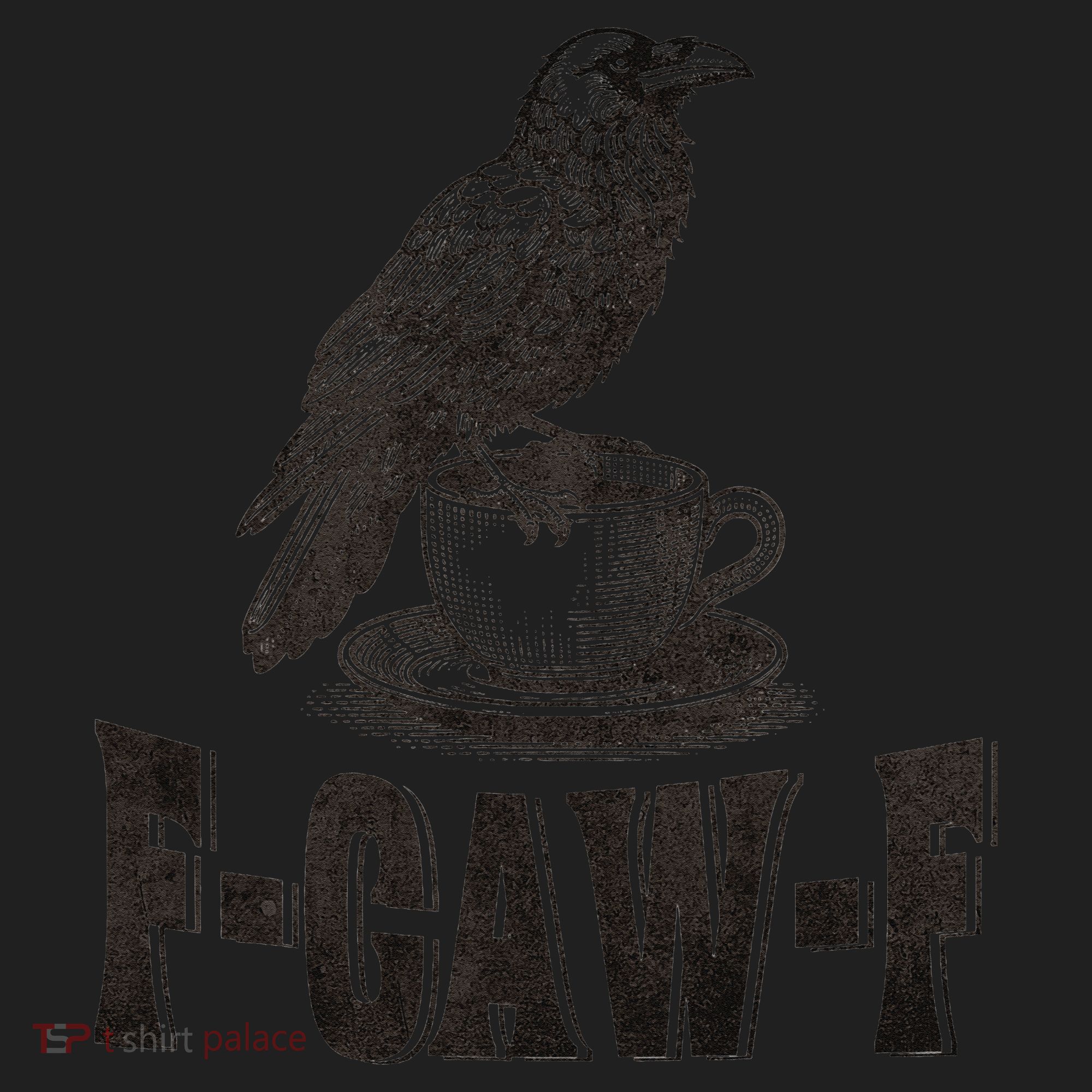 Funny F-CAW-F Crow Coffee Humor Graphic Gift Women's Sweatshirt