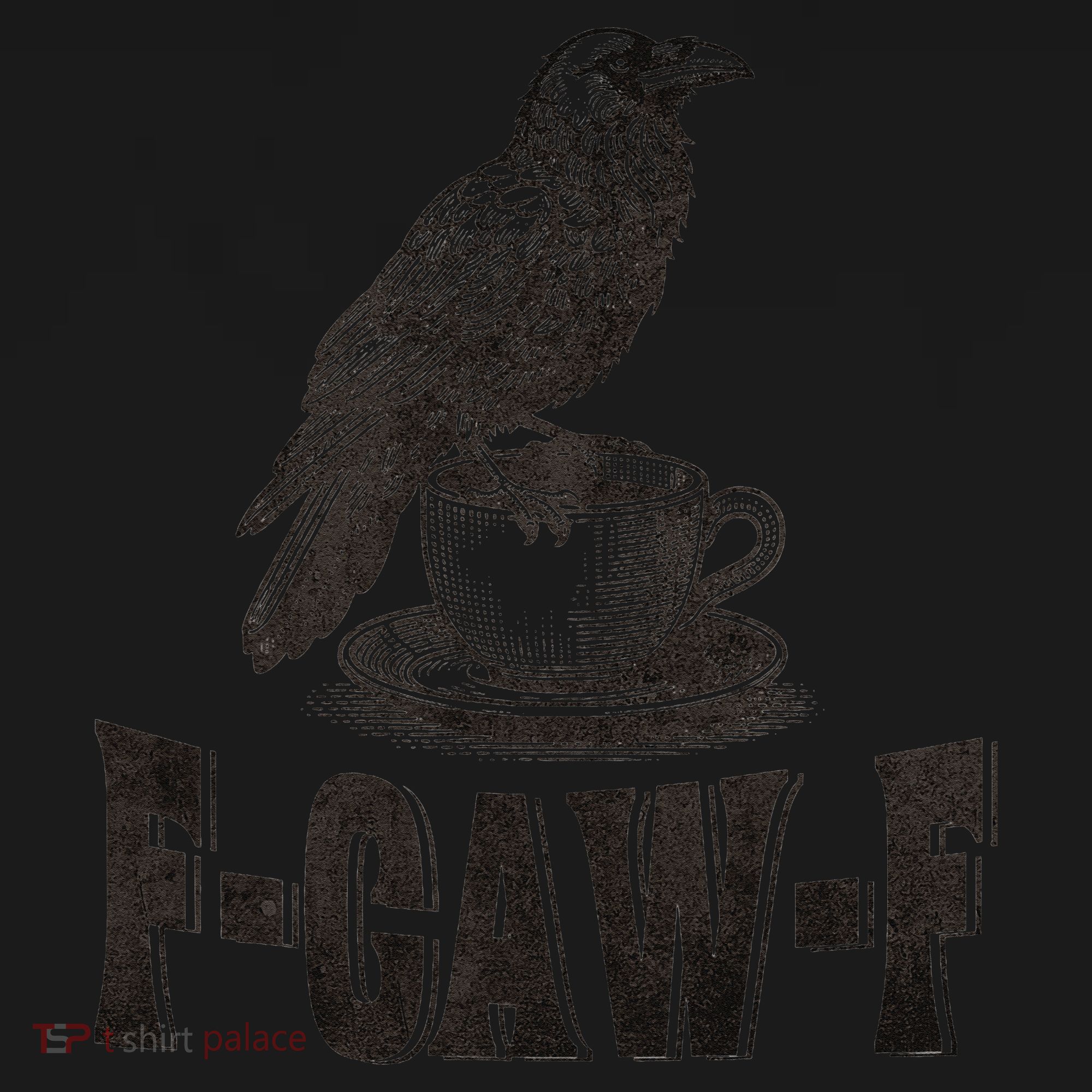 Funny F-CAW-F Crow Coffee Humor Graphic Gift Women's Hoodie