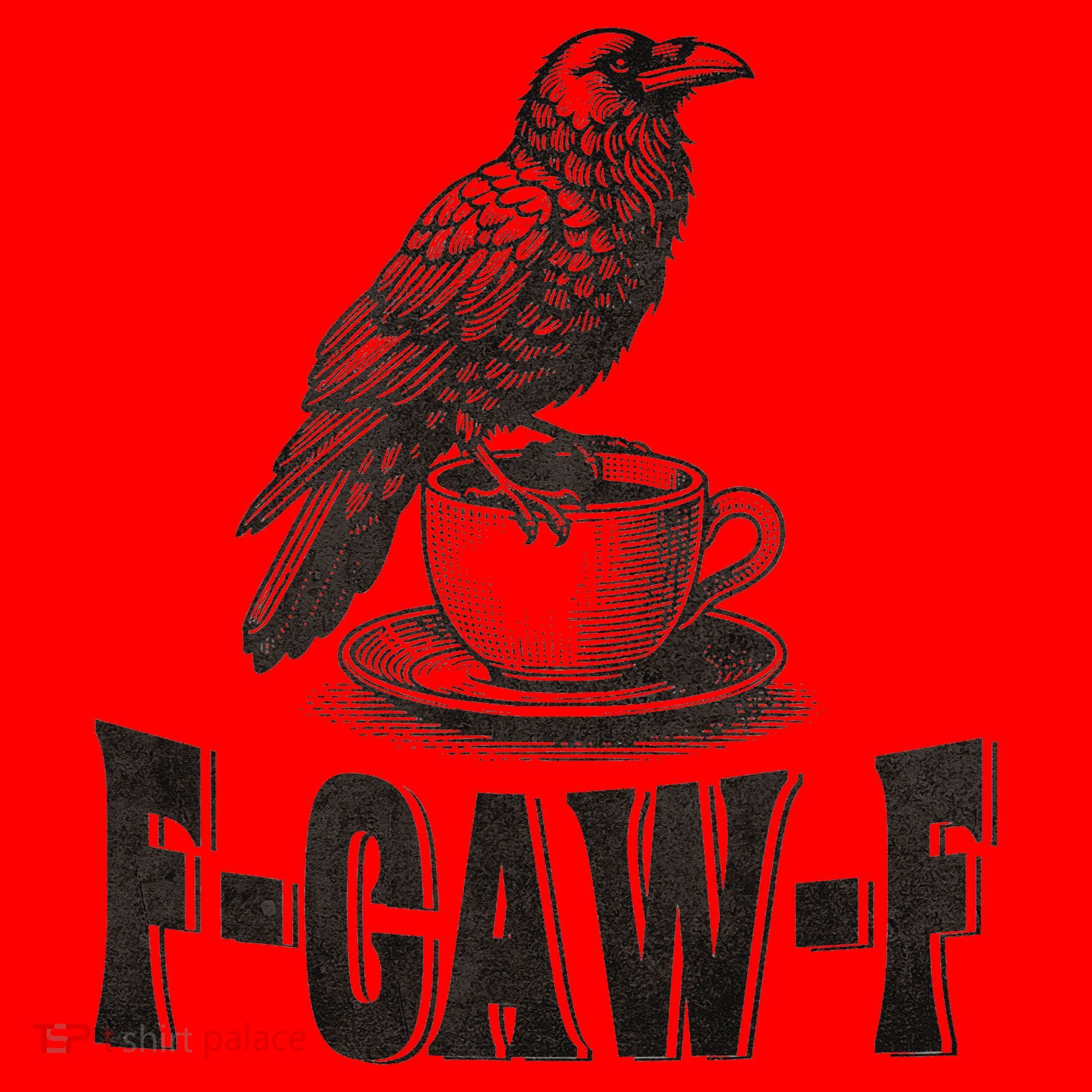 Funny F-CAW-F Crow Coffee Humor Graphic Gift Santa Hat