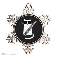 Funny Funny Cat Wearing Sunglasses Playing Flute Great Gift Ornament thumb 0