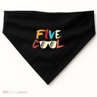 Funny Five Cool Glasses Years Old 5th Birthday Anniversary USA-Made Doggie Bandana thumb 0