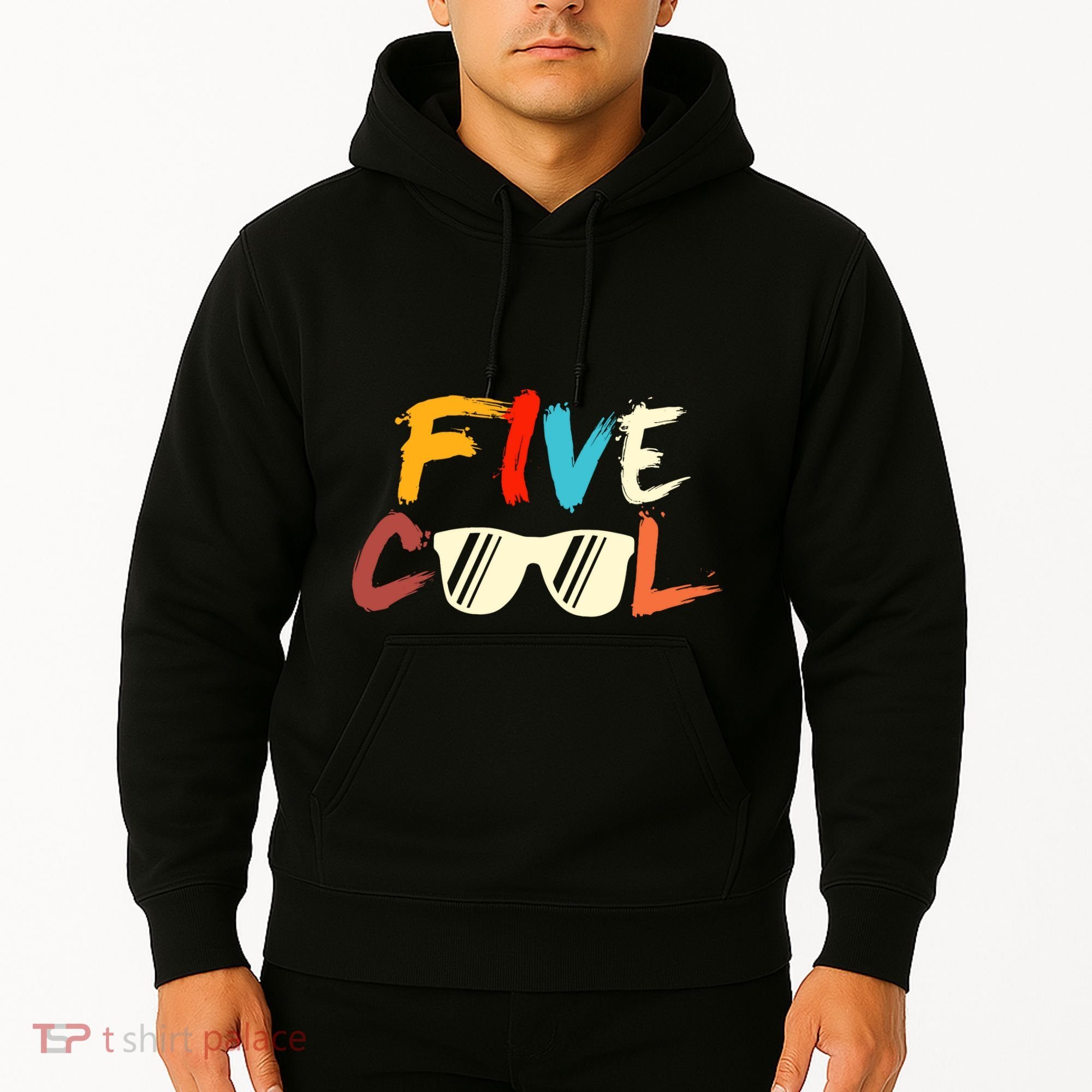 Funny Five Cool Glasses Years Old 5th Birthday Anniversary Hoodie