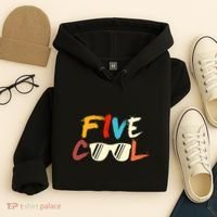 Funny Five Cool Glasses Years Old 5th Birthday Anniversary Hoodie thumb 4