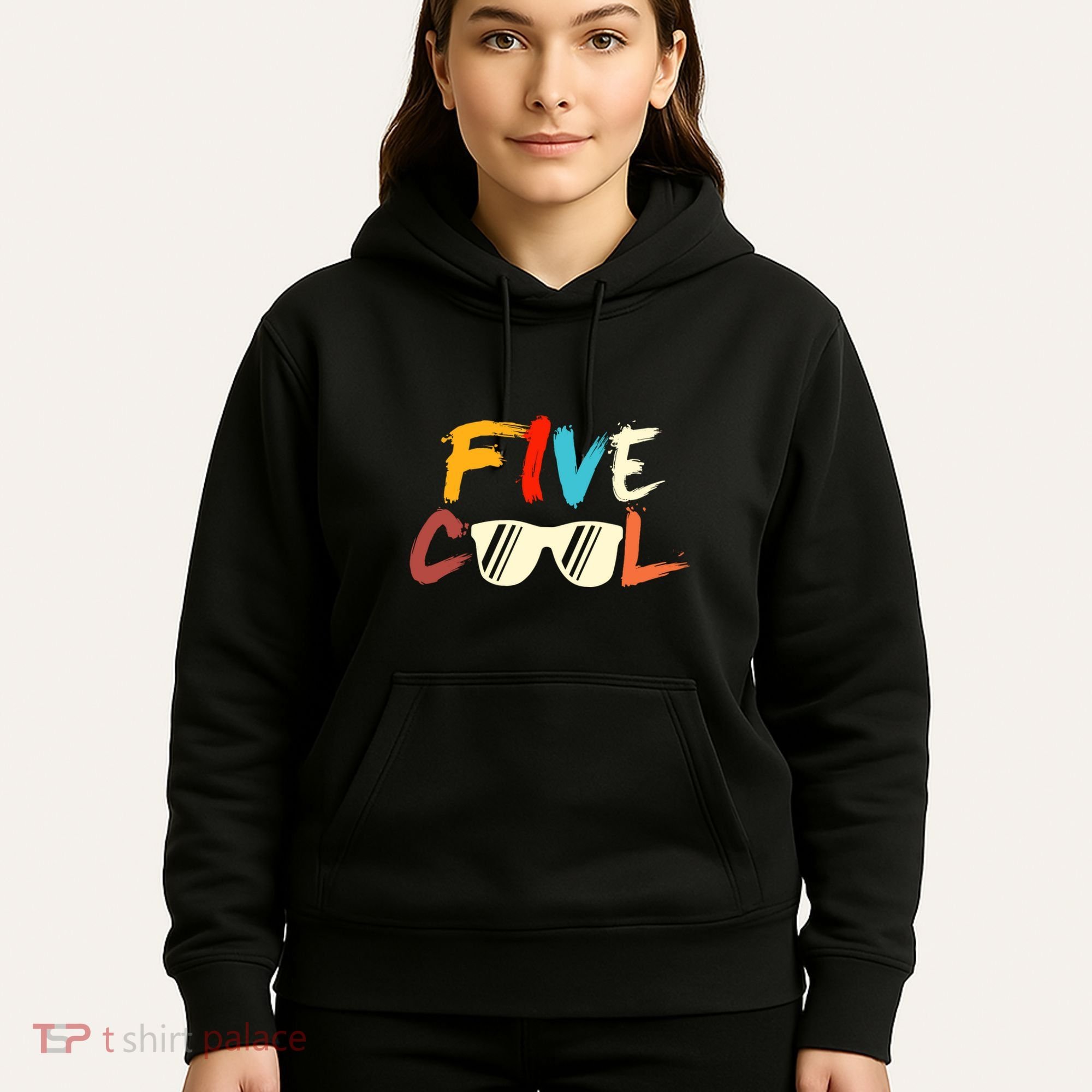 Funny Five Cool Glasses Years Old 5th Birthday Anniversary Hoodie