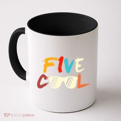 Funny Five Cool Glasses Years Old 5th Birthday Anniversary Coffee Mug