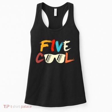 Funny Five Cool Glasses Years Old 5th Birthday Anniversary Women's Tank Top