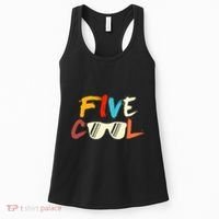 Funny Five Cool Glasses Years Old 5th Birthday Anniversary Women's Tank Top thumb 0