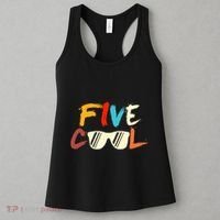 Funny Five Cool Glasses Years Old 5th Birthday Anniversary Women's Tank Top thumb 3