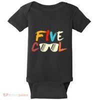 Funny Five Cool Glasses Years Old 5th Birthday Anniversary Baby Bodysuit thumb 0