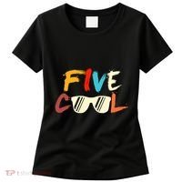 Funny Five Cool Glasses Years Old 5th Birthday Anniversary Women's T-Shirt thumb 0
