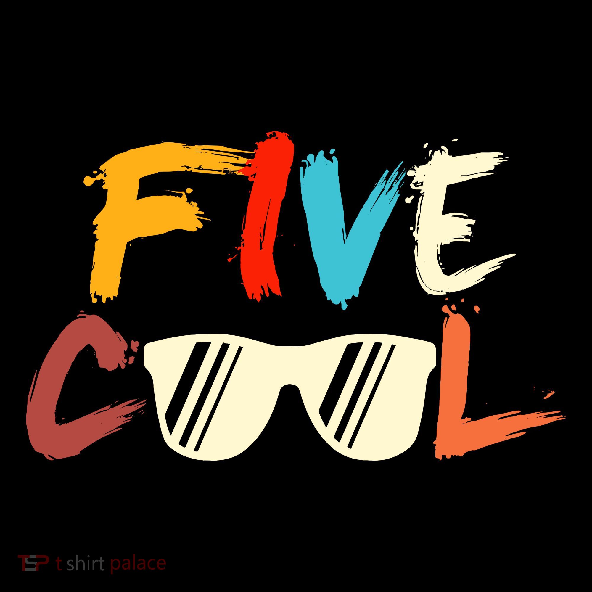 Funny Five Cool Glasses Years Old 5th Birthday Anniversary Women's T-Shirt