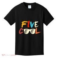 Funny Five Cool Glasses Years Old 5th Birthday Anniversary Kids T-Shirt thumb 0