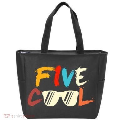 Funny Five Cool Glasses Years Old 5th Birthday Anniversary Tote Bag