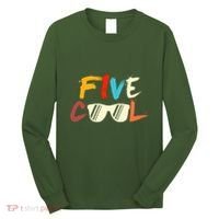 Funny Five Cool Glasses Years Old 5th Birthday Anniversary Long Sleeve Shirt thumb 0