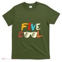 Funny Five Cool Glasses Years Old 5th Birthday Anniversary T-Shirt thumb 0