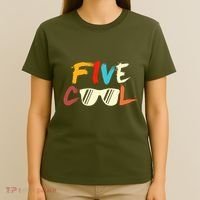Funny Five Cool Glasses Years Old 5th Birthday Anniversary T-Shirt thumb 4