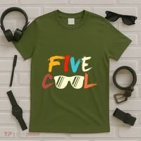 Funny Five Cool Glasses Years Old 5th Birthday Anniversary T-Shirt thumb 5