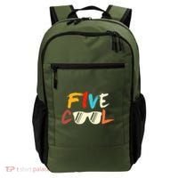 Funny Five Cool Glasses Years Old 5th Birthday Anniversary Backpack thumb 0